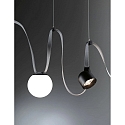 Paulmann pendant suspension ULine - 200CM PENDULUM HOLDER isolated, mechanical, suitable for shortening, black matt, silver