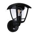 Paulmann Au�enwandleuchte CLASSIC CURVED, mit PIR-Sensor, IP44, E27(exkl.), Klarglas / schwarz
