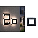 Paulmann LED Solar-Hausnummer, IP44, indirekt, 3000K, 20lm, Akku wechselbar, schwarz, Buchstabe a