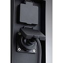 Paulmann Outdoor Steckdosens�ule RIO, IP44, eckig, zweifach, 230V Schuko, max. 3650W, mit Klappdeckeln, anthrazit