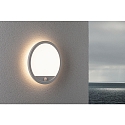 Paulmann Outdoor LED Panel LAMINA PIR, IP44, mit Bewegungsmelder, rund, � 28cm, 230V, 15W 3000K 1200lm, wei�