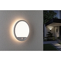 Paulmann Outdoor LED Panel LAMINA PIR, IP44, mit Bewegungsmelder, rund, � 28cm, 230V, 15W 3000K 1200lm, wei�