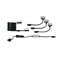 LED Outdoor Bodeneinbauleuchte FLOOR PLUG & SHINE CH, 3er Set, 80�, 3x 1,3W, 3000K, 50lm, IP67, silber