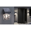 Paulmann LED Solar Hausnummernleuchte IP44, 3000K, 14lm, schwarz