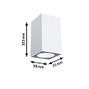Paulmann LED Au�enwandleuchte FLAME, IP44, Up or Down, 1-flammig, 230V, schaltbar, Aluminium, 5.2W 2200K 265lm 75�, Goldlicht, wei�