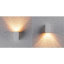 Paulmann LED Au�enwandleuchte FLAME, IP44, Up or Down, 1-flammig, 230V, schaltbar, Aluminium, 5.2W 2200K 265lm 75�, Goldlicht, wei�