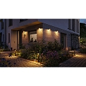 Paulmann LED Au�enwandleuchte CAPEA, IP44, 6W 2200K 550lm 98�, schaltbar, Alumnium, anthrazit / klar