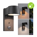 Paulmann LED Au�enwandleuchte CAPEA, IP44, mit Multi-Modus-Sensor, 6W 2200/3000K 450lm 98�, Alumnium, anthrazit / klar