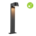 Paulmann LED Pollerleuchte CAPEA, IP44, 50cm, 6W 2200K 450lm 98�, schaltbar, Aluminium, anthrazit / klar
