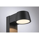 Paulmann LED Pollerleuchte CAPEA, IP44, 50cm, 6W 2200K 450lm 98�, schaltbar, Aluminium, anthrazit / klar