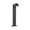 Paulmann LED Pollerleuchte CAPEA, IP44, 50cm, 6W 2200K 450lm 98�, schaltbar, Aluminium, anthrazit / klar
