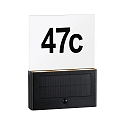 Solar LED Hausnummer NEDA PIR, 1W, 2200K, 18lm, IP44, mit Bewegungsmelder, antrazit