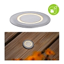 floor recessed luminaire LED GOLD LIGHT RING � 5CM rigid, passable, switchable, insect friendly IP67, brushed aluminium 