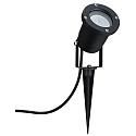 Paulmann LED Gartenstrahler GOLDLICHT, IP65, inkl. GU10 LED 4.3W 2200K 320lm 38�, schaltbar, 200cm Kabel mit IP-Schukostecker, schwarz
