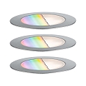 floor recessed luminaire FLOOR SET PLUG & SHINE ZigBee set of 3, ZigBee controllable IP67, stainless steel dimmable