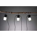 Paulmann LED Leuchtenkette PLUG&SHINE TUBS, E14, 3x2W, 3000K, 160lm, IP44, 24V, anthrazit