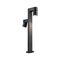 Outdoor LED Pollerleuchte KIMU, IP44, 230V, 2-flammig, CRi>90, schaltbar, kardanisch, anthrazit, 2x 7.8W 3000K 500lm 70�