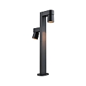 Outdoor LED Pollerleuchte KIMU, IP44, 230V, 2-flammig, CRi>90, schaltbar, kardanisch, anthrazit, 2x 7.8W 2200K 500lm 70�