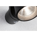 Paulmann outdoor wall luminaire CUFF PIR with sensor IP44, anthracite, transparent 