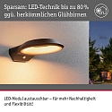LED Au�enwandleuchte ANELA, IP44, rund, mit PIR-Sensor, Seeluft resistent, schaltbar, anthrazit, 15W 2200/3000K 700lm