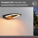 Paulmann LED Au�enwandleuchte AKENA, IP44, eckig, mit PIR-Sensor, Seeluft resistent, schaltbar, anthrazit, 15W 2200 800lm