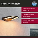 Paulmann LED Au�enwandleuchte AKENA, IP44, eckig, mit PIR-Sensor, Seeluft resistent, schaltbar, anthrazit, 15W 2200 800lm