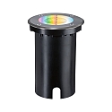 floor recessed luminaire FLOOR RGBW round, ZigBee controllable IP67, black dimmable