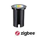 Paulmann floor recessed luminaire FLOOR RGBW round, ZigBee controllable IP67, black dimmable