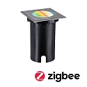 Paulmann floor recessed luminaire FLOOR RGBW square, ZigBee controllable IP67, black dimmable