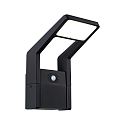 outdoor wall luminaire JUNTEA PIR with sensor IP44, anthracite, transparent 