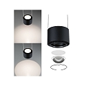 Paulmann 1-Phasen LED Pendelleuchte URAIL ALDAN, Linsenoptik, 230V, 13W 2700K, dimmbar, Wei� / Schwarz
