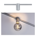 Paulmann 1-Phasen Fassung URAIL CEILING SOCKET, 230V, E27 max. 20W (exkl.), Metall, Chrom matt