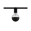 Paulmann 1-Phasen Fassung URAIL CEILING SOCKET, 230V, E27 max. 20W (exkl.), Metall, Schwarz