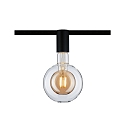 Paulmann 1-Phasen Fassung URAIL CEILING SOCKET, 230V, E27 max. 20W (exkl.), Metall, Schwarz