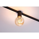 Paulmann 1-Phasen Fassung URAIL CEILING SOCKET, 230V, E27 max. 20W (exkl.), Metall, Schwarz