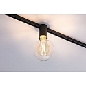 Paulmann 1-Phasen Fassung URAIL CEILING SOCKET, 230V, E27 max. 20W (exkl.), Metall, Schwarz