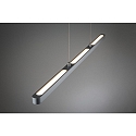 Paulmann 1-Phasen LED Pendelleuchte URAIL LENTO, Up/Down, 120-150cm, 230V, 41W 2700K 2100lm, dimmbar, Chrom matt / Schwarz