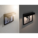 Paulmann solar house number light DAYTON II with brightness sensor IP44, black 