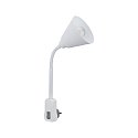 Paulmann Steckerleuchte JUNUS FLEXARM, IP20, 230V, E14 max. 20W (LED), mit Schalter, f�r Schuko-Stecker (Typ EF-CEE 7/7), Wei�