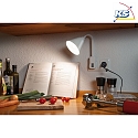 Paulmann Steckerleuchte JUNUS FLEXARM, IP20, 230V, E14 max. 20W (LED), mit Schalter, f�r Schuko-Stecker (Typ EF-CEE 7/7), Wei�
