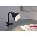 Paulmann Klemmleuchte VITRIS, E14 max. 20W, mit Flexarm, 150cm Kabel mit Schnurschalter, Schwarz