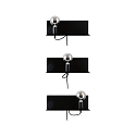 Paulmann wall luminaire DEVARA E27 IP20, black dimmable