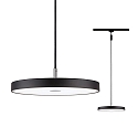 Paulmann 1-phase pendant luminaire HILDOR URail IP20, black matt dimmable