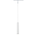 URail Pendelleuchte CATALEJO, � 6.5cm, / L 35.3cm, 230V, GU10 max. 10W, Metall, Wei� / Chrom matt