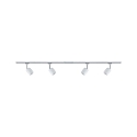 Paulmann spot URAIL BLOSSOM with feed-in option, set of 4 G9, chrome, chrome matt, satin dimmable