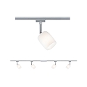 Paulmann spot URAIL BLOSSOM with feed-in option, set of 4 G9, chrome, chrome matt, satin dimmable