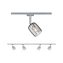 Paulmann URail Basisset Spot BLOSSOM, 4-fach, 230V, 4x G9 max. 10W, inkl. 2 Schienen + Verbinder + Einspeisung