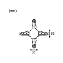 Paulmann URail X-Verbinder starr, 230V, max. 1000W, Schwarz matt