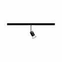 Paulmann 1-Phasen Schienenspot URAIL PURE II, 230V, GU10 max.10W, dreh- und neigbar, Schwarz matt / Chrom