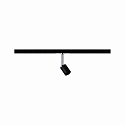 Paulmann 1-Phasen Schienenspot URAIL PURE II, 230V, GU10 max.10W, dreh- und neigbar, Schwarz matt / Chrom